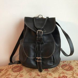 Vintage Roots Pebble Full Grain Leather Backpack. "Alex" Made in Canada